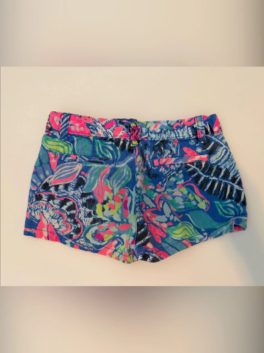 Lilly Pulitzer Blue Floral Print Girls' Shorts